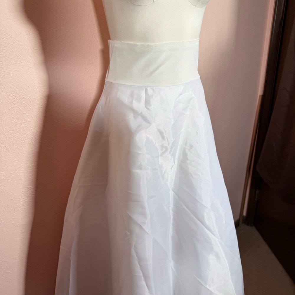 Vintage 1940 50 Retro High Waisted Full A-line Crinoline Long Slip Skirt - Picture 5 of 17
